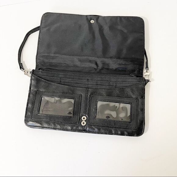 Black Leather Pelle Studio Clutch